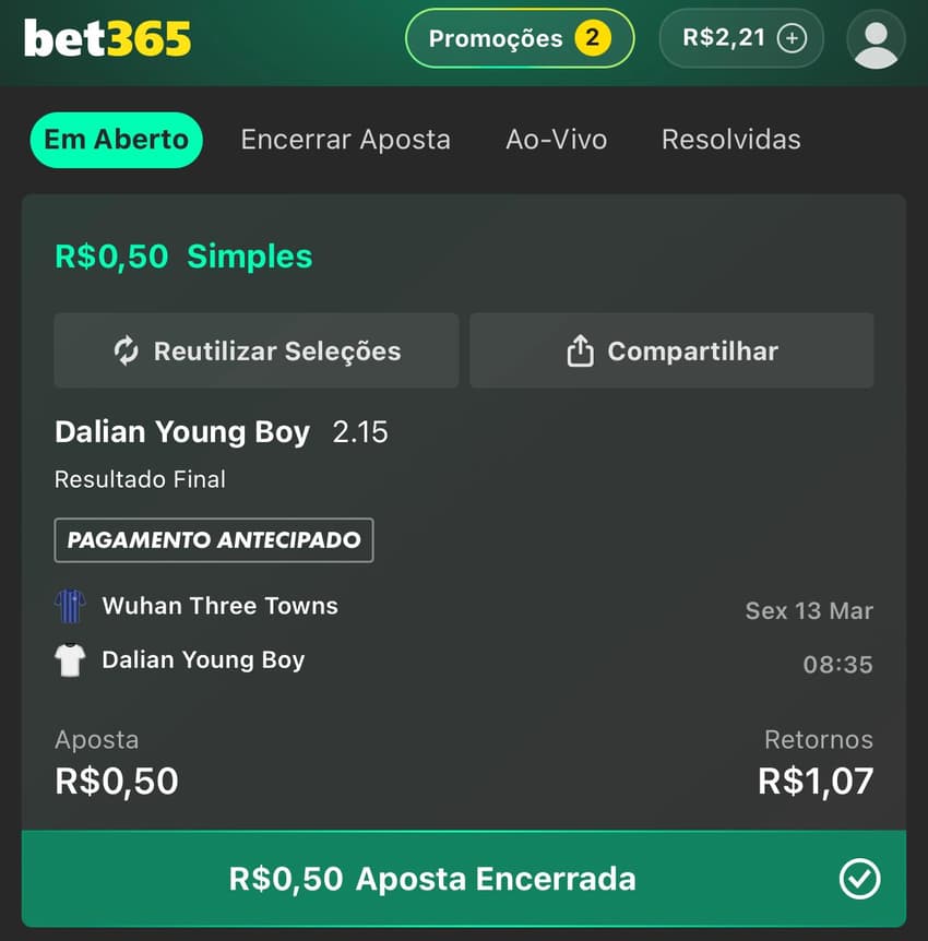 Captura de tela feita no dia 11/03/2026, com odds referentes ao momento da captura.