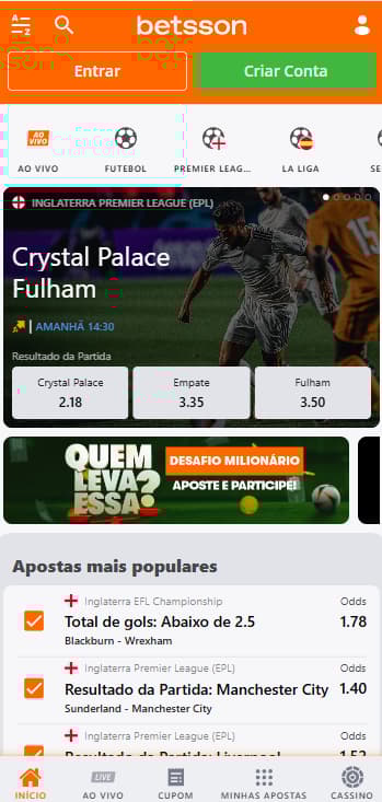 Apostas esportivas na Betsson com os principais mercados da Copa do Mundo