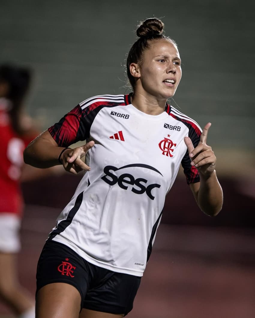 Brendha, do Flamengo, artilheira da Copinha Feminina. (Foto: FPF/Divulgação)