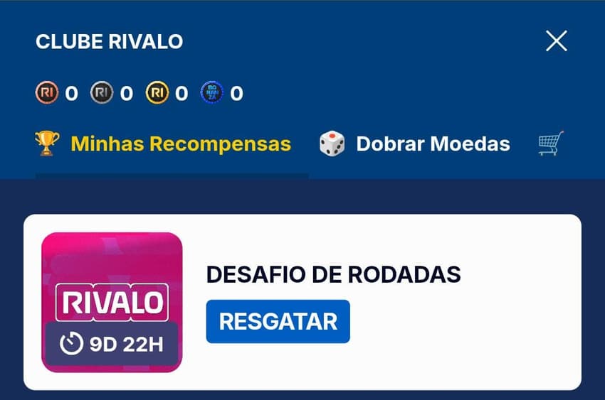 Captura de tela do Clube Rivalo