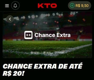 Captura de tela da promoção Chance Extra da KTO.