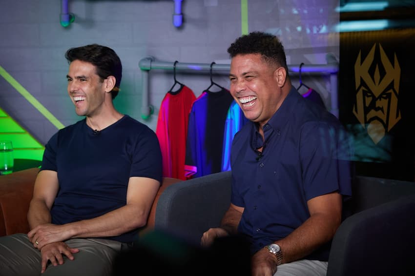 Ronaldo e Kaká participaram da live da Kings League sobre a Copa do Mundo da modalidade criada por Piqué (Foto: Divulgação)