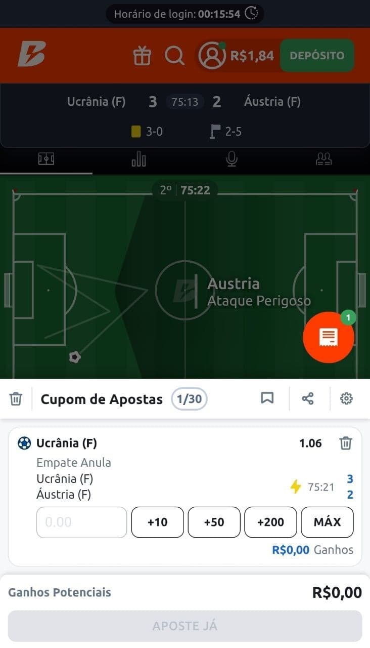 Cupom de apostas em criação com Empate Anula na Betano