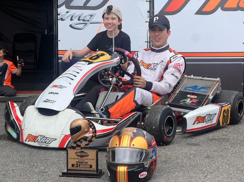 Dudes Castroneves conquistou o Paulista Light de Kart em Interlagos (Foto: Castroneves Racing)