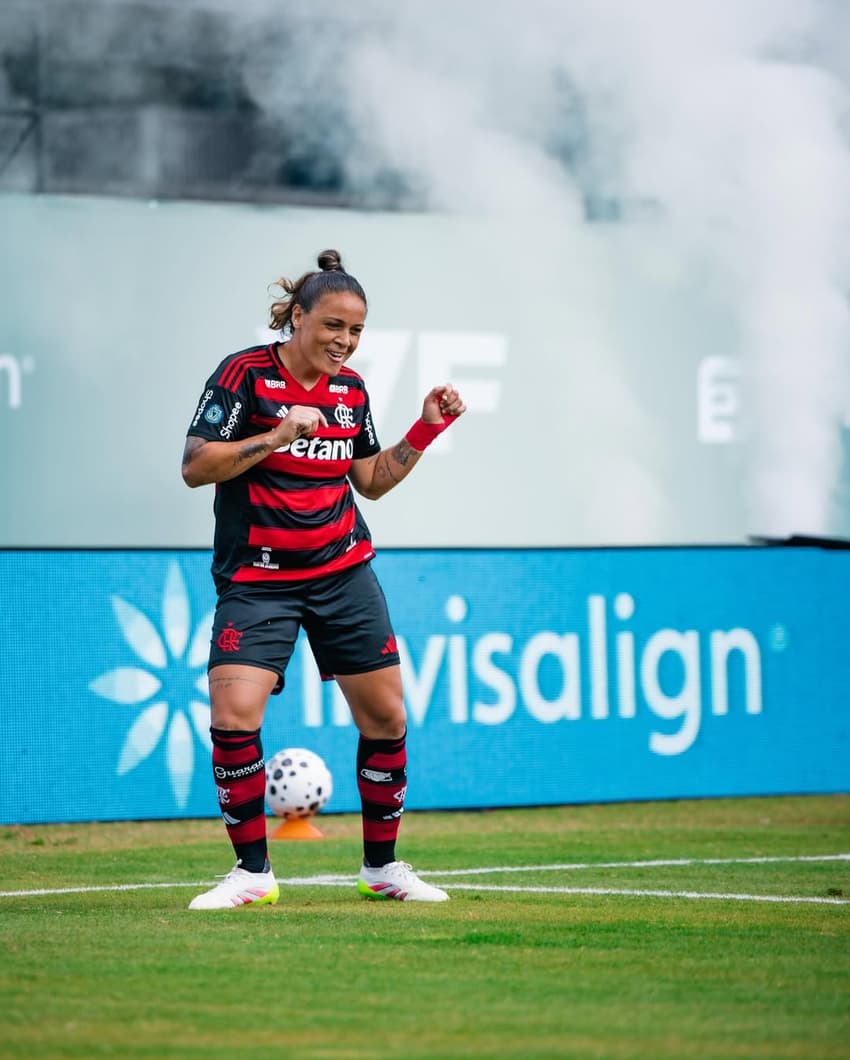 Gláucia comemora gol pelo Flamengo. (Foto: creo.vision)