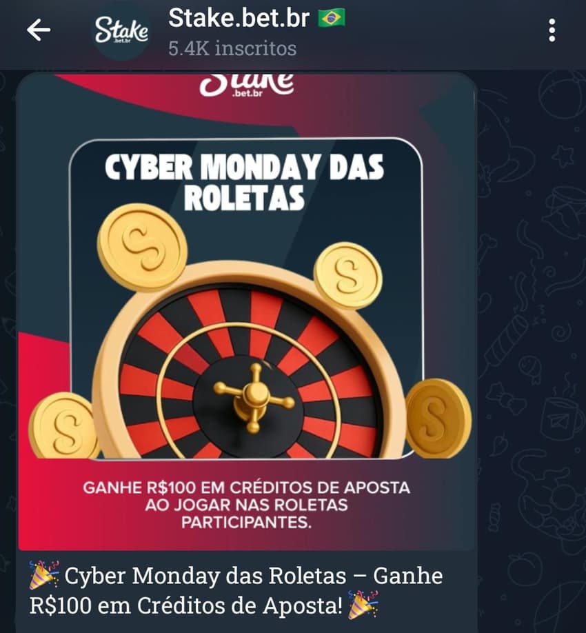  Captura de tela do grupo de apostas esportivas da Stake