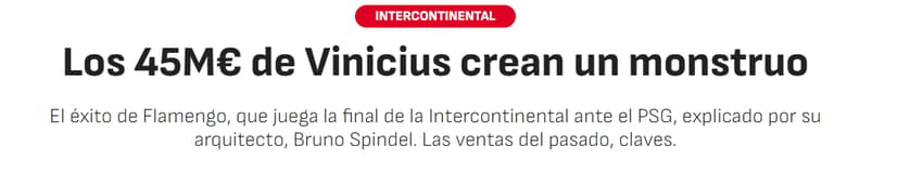 Matéria do AS sobre o sucesso do Flamengo (Foto: Reprodução/AS)