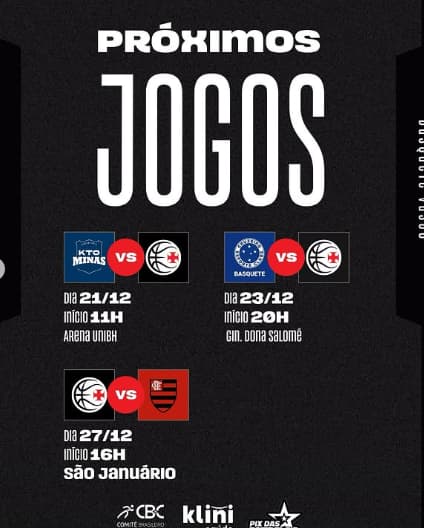 Próximos jogos do Vasco no NBB (Reprodução)