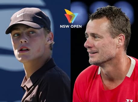 Cruz Hewitt e o pai, Lleyton (Reprodução)