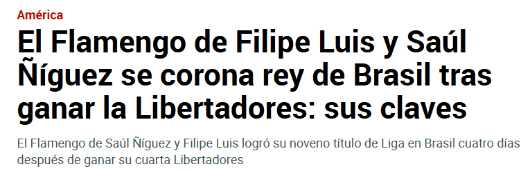 Jornal "Marca" sobre o título do Flamengo no Brasileirão (Foto: Reprodução/Marca)