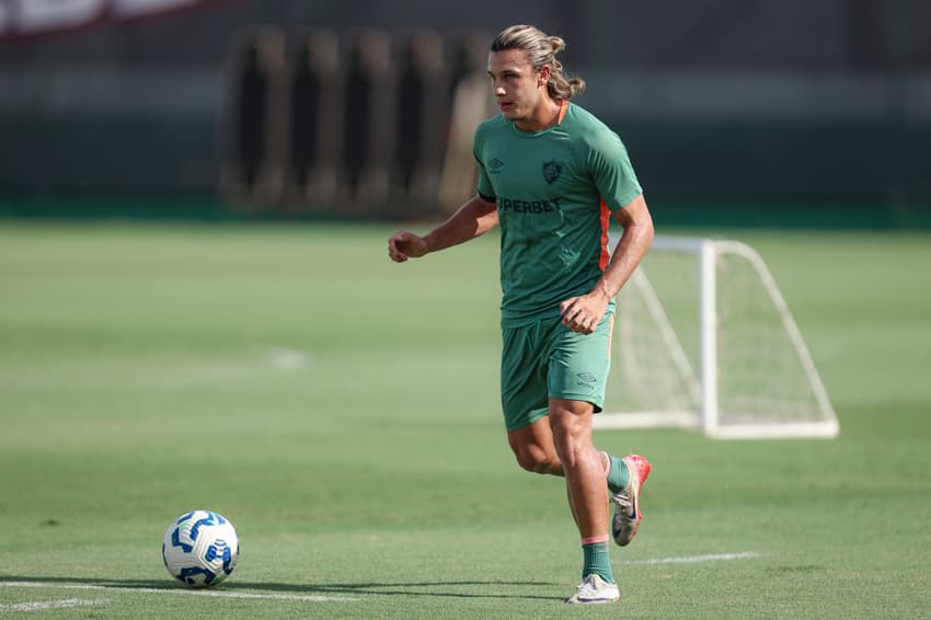 Canobbio em treinamento pelo Fluminense (Foto: Marcelo Gonçalves/ Fluminense FC)