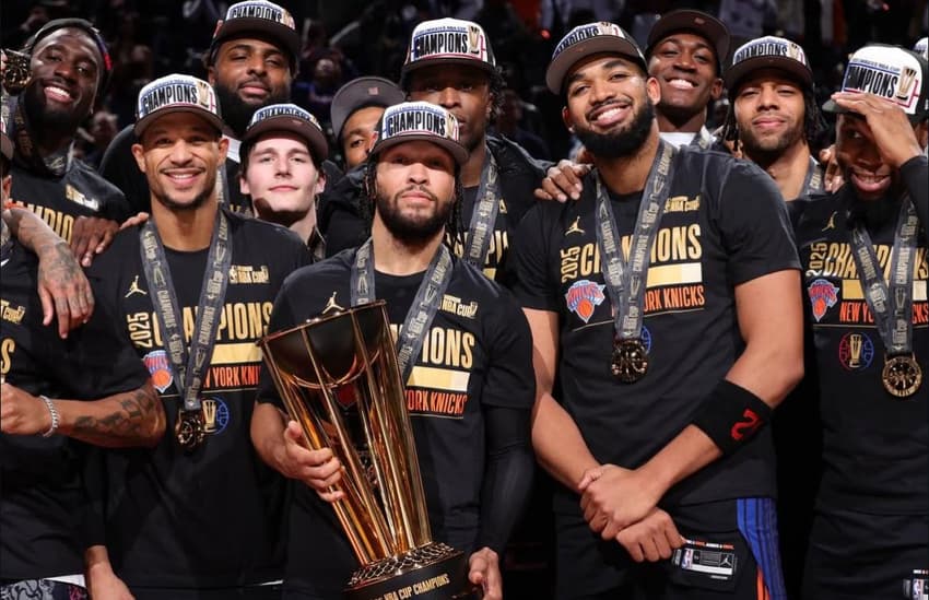 New York Knicks é campeão da NBA Cup (Foto: Reprodução Instagram)