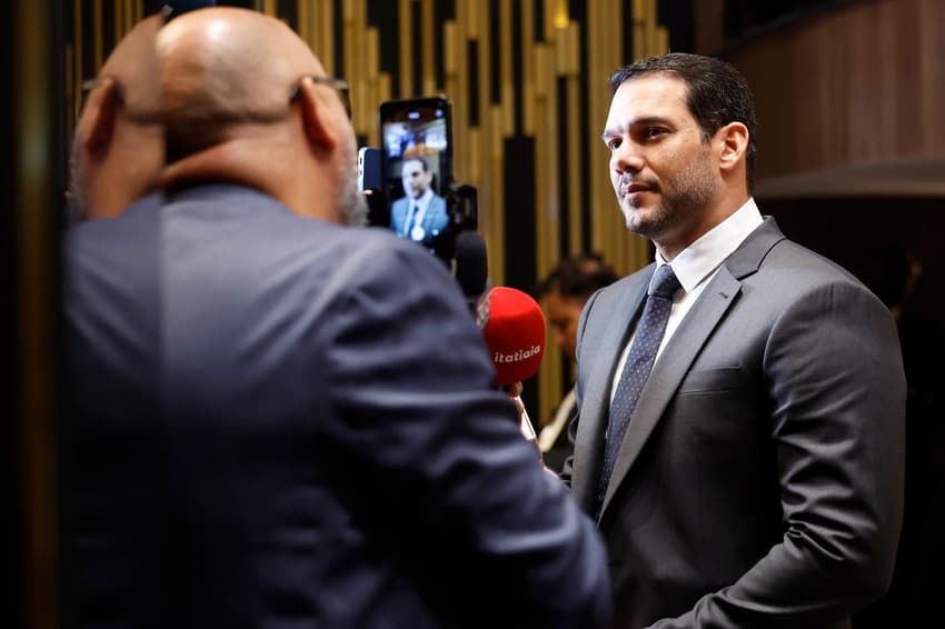 Presidente da CBF, Samir Xaud, durante Prêmio Brasileirão