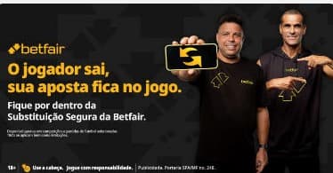 Captura da tela promocional do Substituição Segura Betfair.