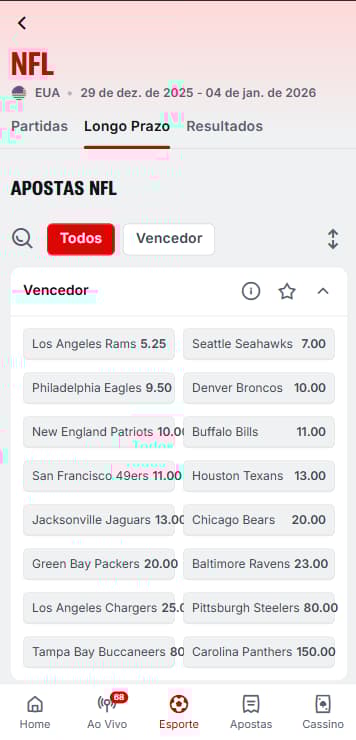 Apostas antecipadas NFL Super Bowl na Superbet Os leitores deste arquivo têm acesso aos comentários e às sugestões