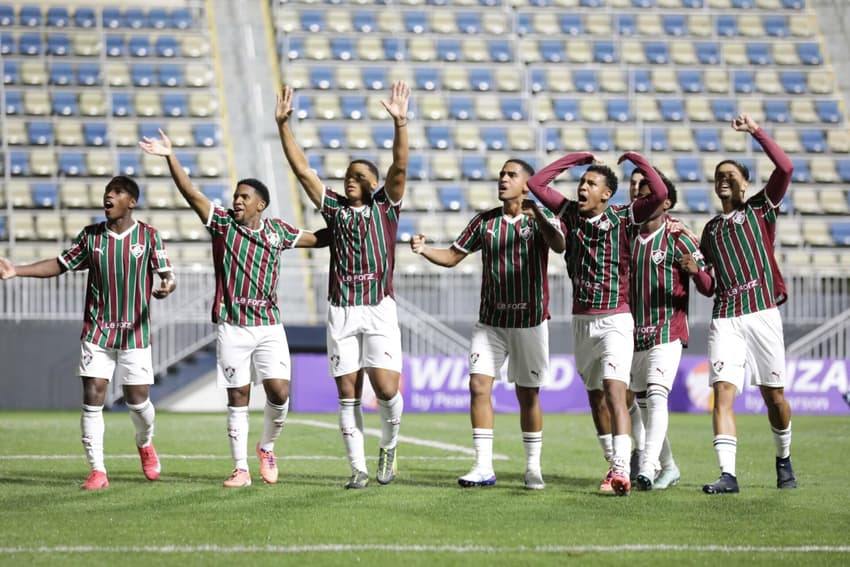 Fluminense joga neste domingo para garantir liderança na Copinha (Foto: Fabiano Martins/Agência F8/Gazeta Press)