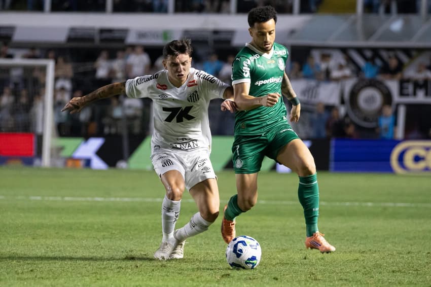 Álvaro Barreal foi o artilheiro do Santos no Campeonato Brasileiro. (Foto: LEO BARRILARI/Gazeta Press)