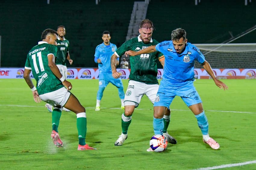 Santos fica no empate por 1 a 1 com o Guarani, pelo Campeonato Paulista. (Foto: Alvaro Jr/MOCHILA PRESS)
