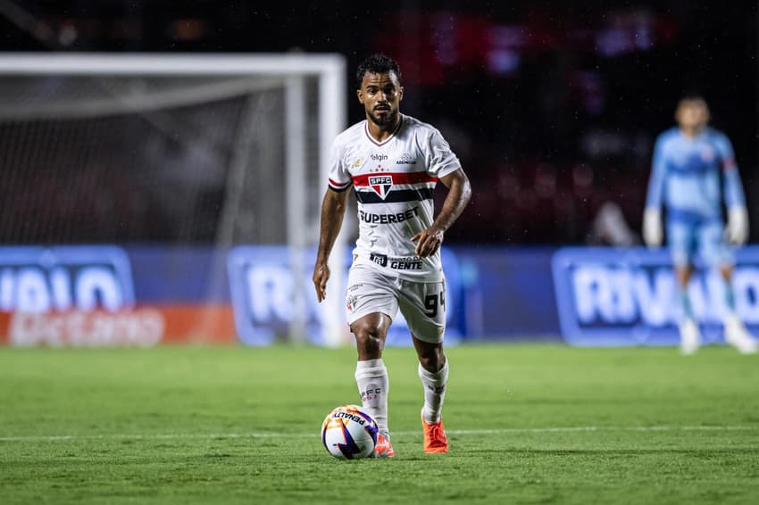 Danielzinho marcou seu primeiro gol com a camisa do São Paulo (Foto: JHONY INACIO/Agencia Enquadrar/Gazeta Press)