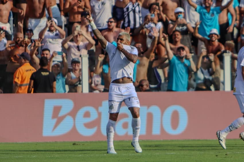 Gabigol marcou na estreia do Campeonato Paulista (Foto: Raphael Campos Do Prado/Mochila Press/Gazeta Press)