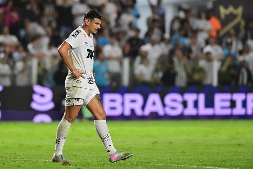 Tiquinho Soares tem 43 jogos com a camisa do Santos. (Foto: Eduardo Carmim/Photo Premium/Gazeta Press)