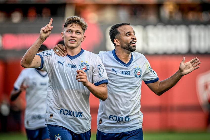 Dell comemora gol do Bahia contra o Vitória (Foto: (Foto: Fillipe Alves/Agência F8/Gazeta Press)