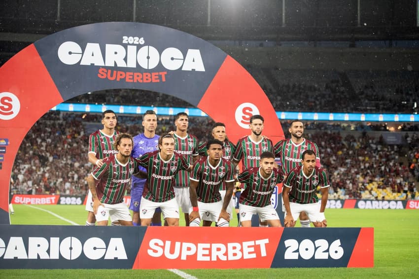 Time do Fluminense antes do clássico com o Flamengo no Carioca