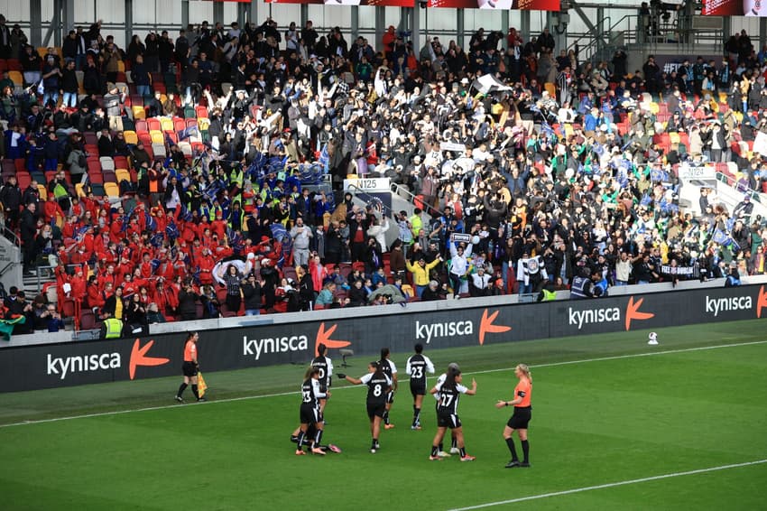 LONDON, ENGLAND - JANUARY 28: marketing content shot during the FIFA Women's Champions Cup 2026 Semi Final match between Gotham FC and SC Corinthians at Brentford stadium on January 28, 2026 in London, England. (Photo by Cameron Smith - FIFA/FIFA via Getty Images)