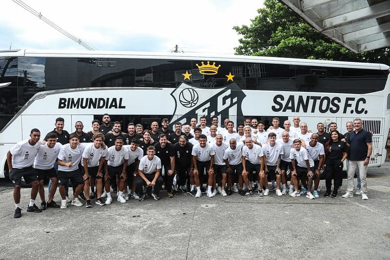 Elenco do Santos que vai disputar a Copinha em 2026. (Foto: Reinaldo Campos/ Santos FC)