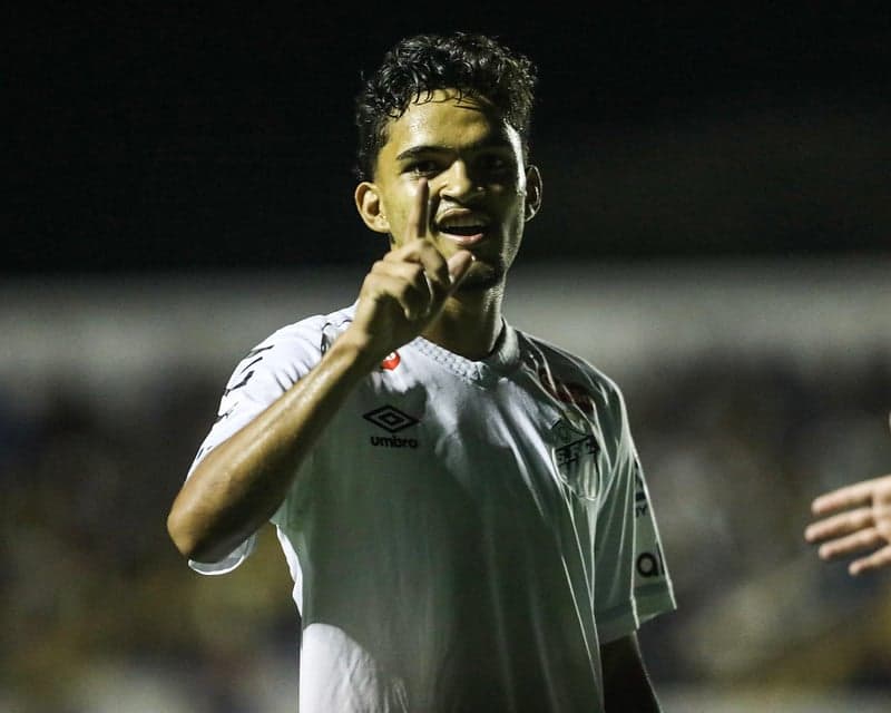 Mateus Xavier é o artilheiro da Copinha com 4 gols em dois jogos. (Foto: Reinaldo Campos/ Santos FC)