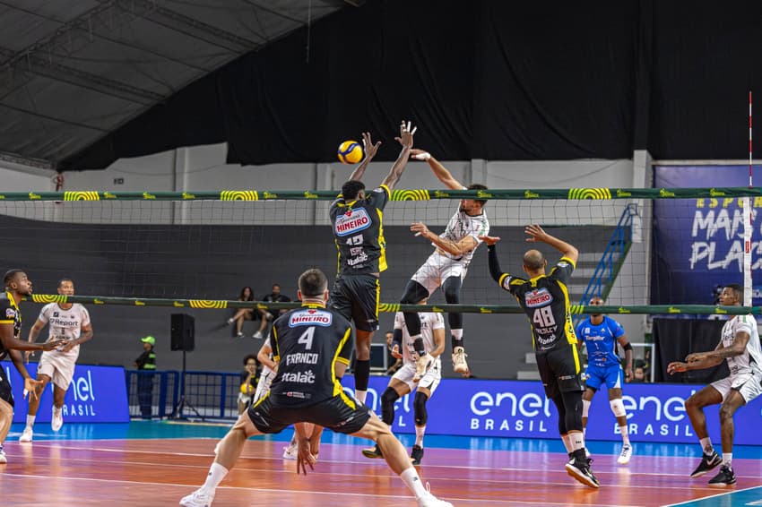 Praia Clube x Suzano nas quartas da Copa Brasil de vôlei 2026 (Foto: Praia Clube)