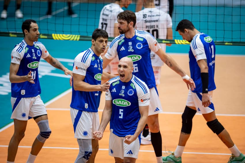 Sada Cruzeiro x Vôlei Guarulhos BateuBet nas quartas da Copa Brasil de vôlei 2026 (Foto: Agência i7/Sada Cruzeiro)
