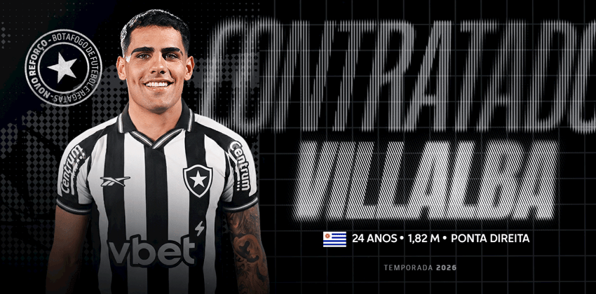 Lucas Villalba é o novo atacante do Botafogo (Foto: Divulgação/Botafogo)