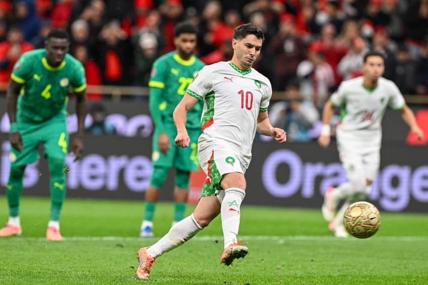 Brahim Díaz perdeu pênalti decisivo na final entre Senegal x Marrocos (Foto: SEBASTIEN BOZON / AFP)