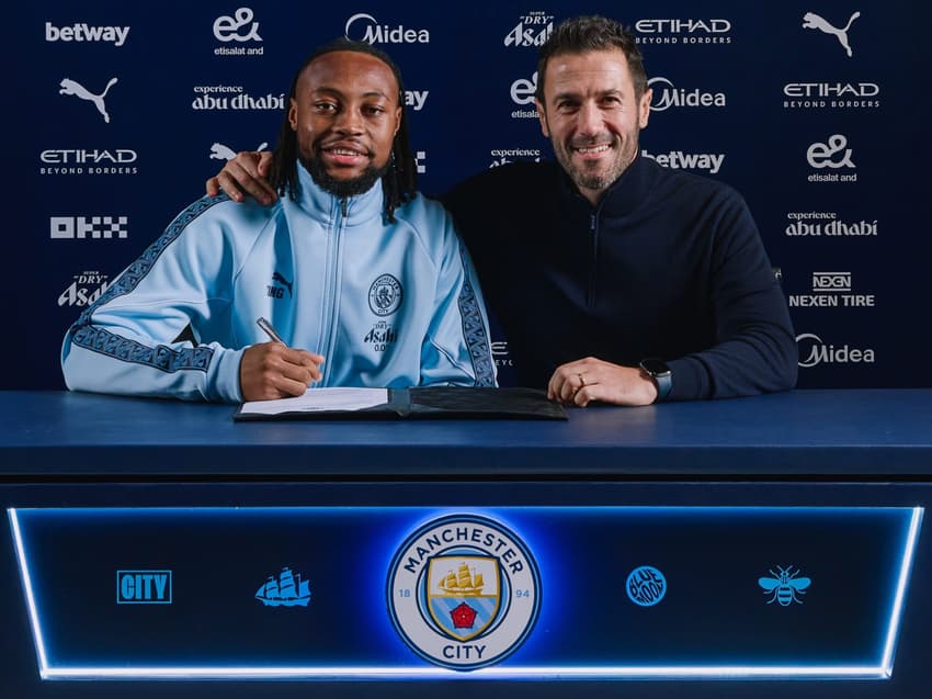 Antoine Semenyo foi anunciado pelo Manchester City (Foto: Divulgação/Manchester City)