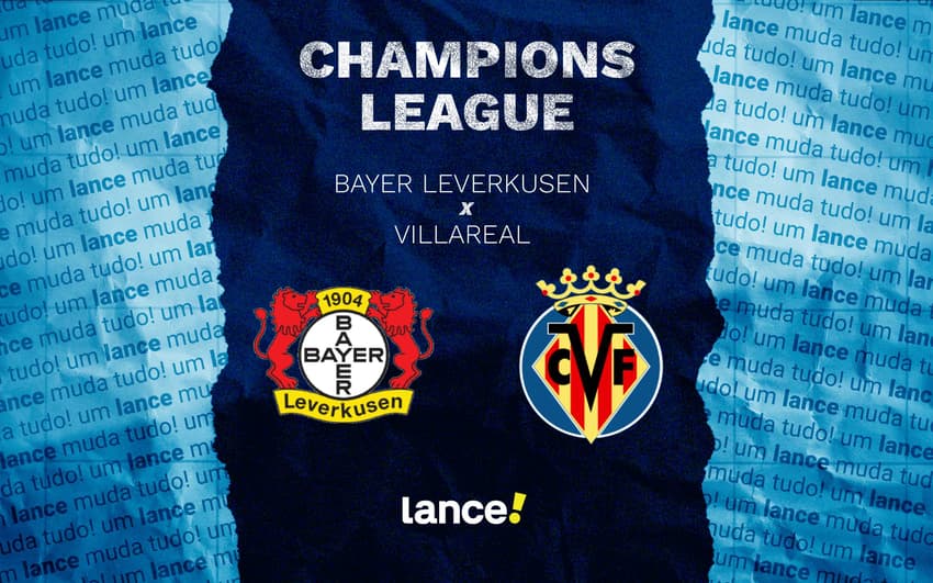 Bayer Leverkusen x Villarreal na Champions League (Foto: Arte/Lance!)