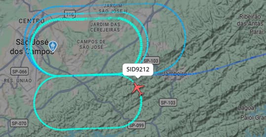 Trajeto do voo do Flamengo para São Paulo (Foto: Reprodução)