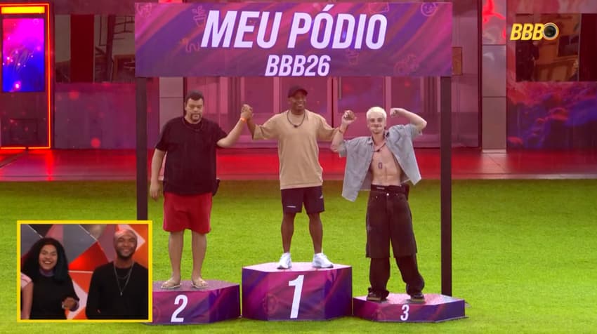 Ídolo do Corinthians, Edílson Capetinha monta seu pódio no BBB 26 (Foto: Reprodução/Gshow)