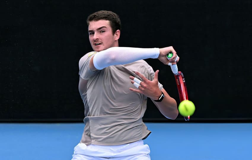 João Fonseca em treino no Australian Open (Divulgação)