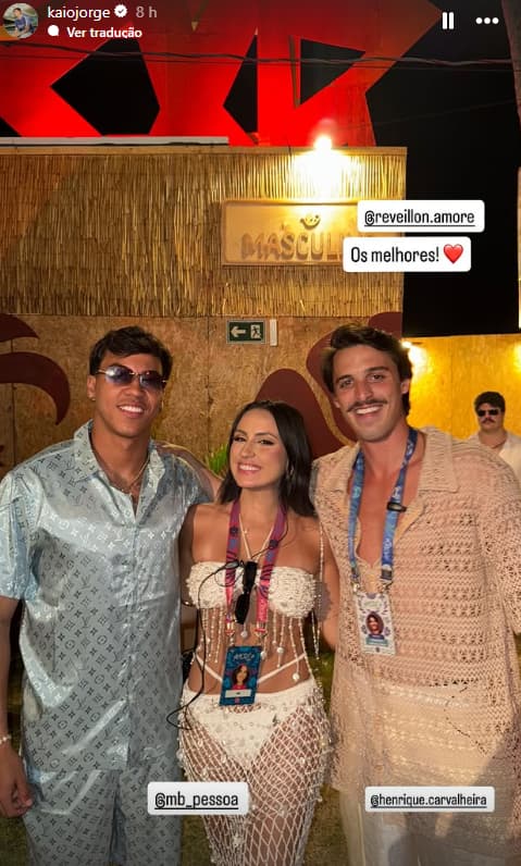 Kaio Jorge comemorou a chegada de 2026 em uma festa no nordeste do Brasil (Foto: Reprodução)