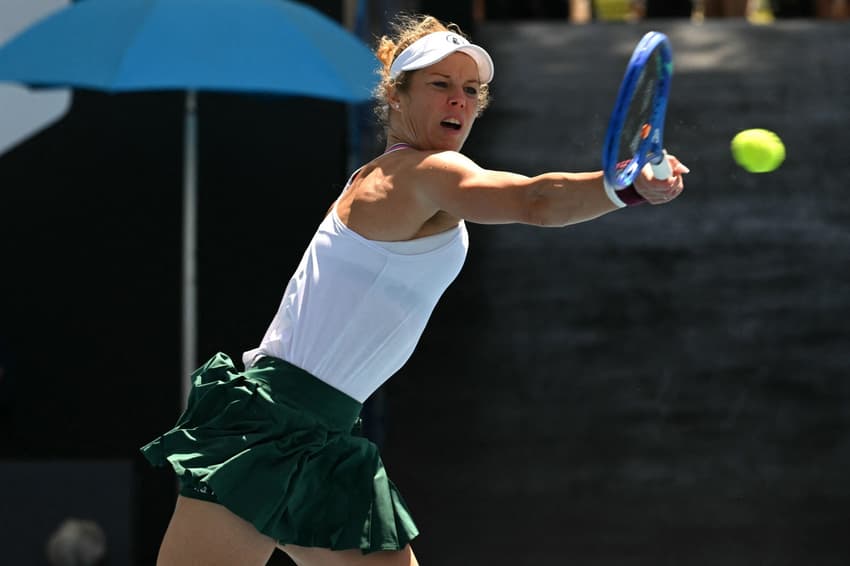 Laura Siegemund durante partida no Australian Open (Foto: Paul Crock / AFP)