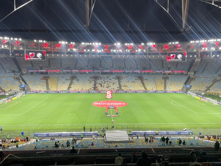 Maracanã antes de Flamengo x Vasco pelo Campeonato Carioca