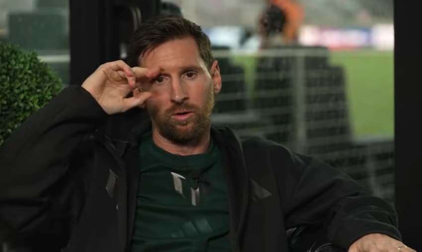 Messi em entrevista ao canal argentino "Luzu TV" (Foto: Reprodução)