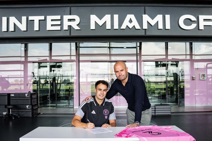 Reguilon apresentado pelo Inter Miami (Foto: Reprodução/X)