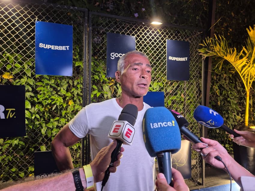 Romário em evento comemorativo da RomárioTV (Foto: Sharon Prais/Lance!)