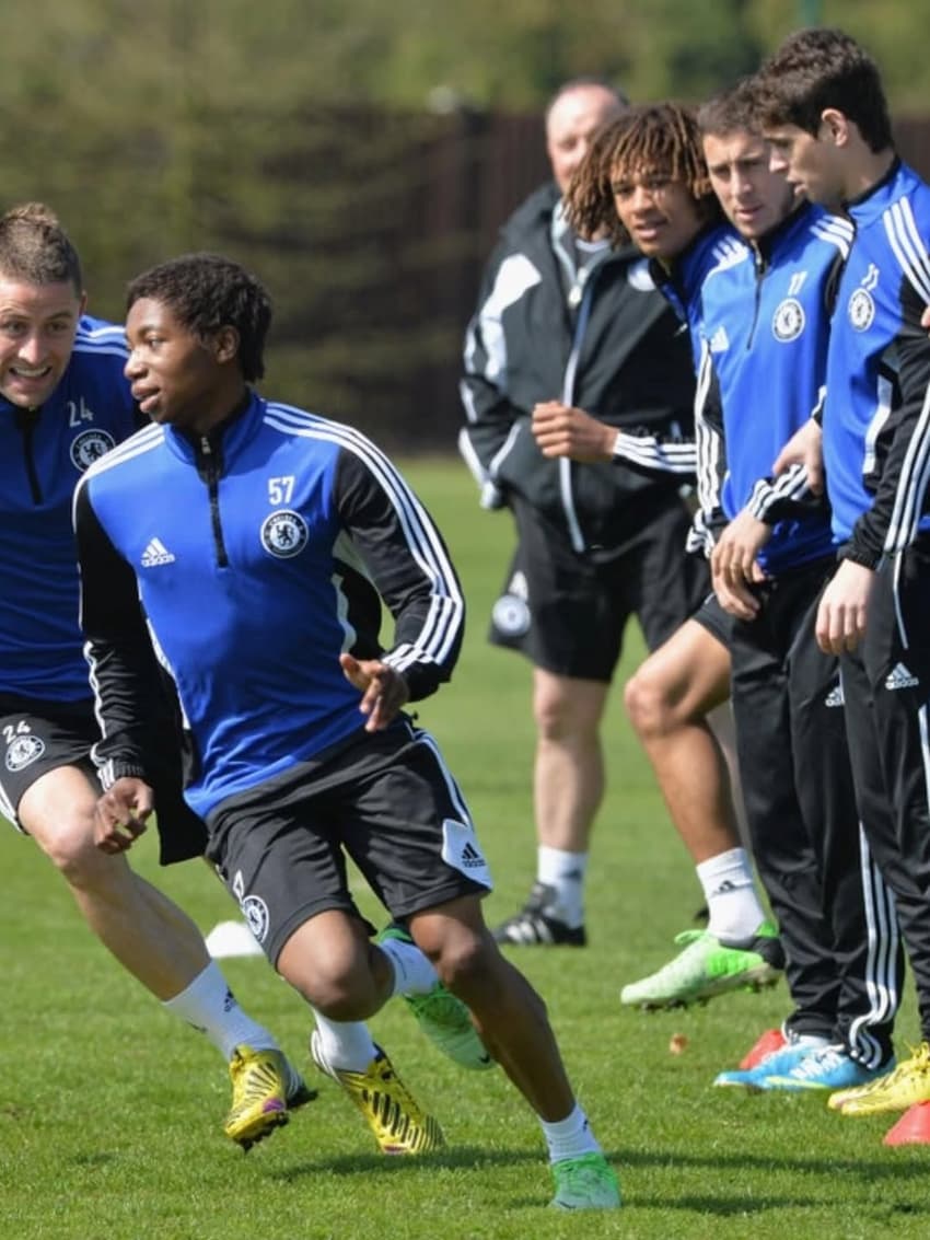 Lamisha Musonda no treinamento pelo Chelsea (Foto: Reprodução Instagram/@lamishamusonda)