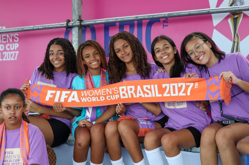 RIO DE JANEIRO, BRAZIL - JANUARY 25: FIFA Legends friendly football match on the sidelines of the FIFA Women's World Cup Brazil 2027™ tournament launch at the Copacabana beach on January 25, 2026 in Rio de Janeiro, Brazil. (Photo by Wagner Meier - FIFA / FIFA via Getty Images)
