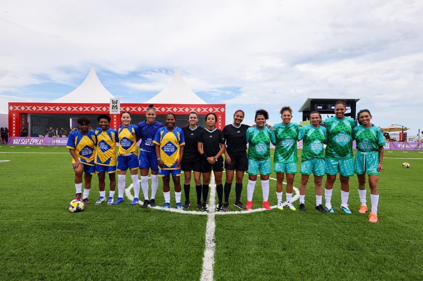 RIO DE JANEIRO, BRAZIL - JANUARY 25: FIFA Legends friendly football match on the sidelines of the FIFA Women's World Cup Brazil 2027™ tournament launch at the Copacabana beach on January 25, 2026 in Rio de Janeiro, Brazil. (Photo by Wagner Meier - FIFA / FIFA via Getty Images)