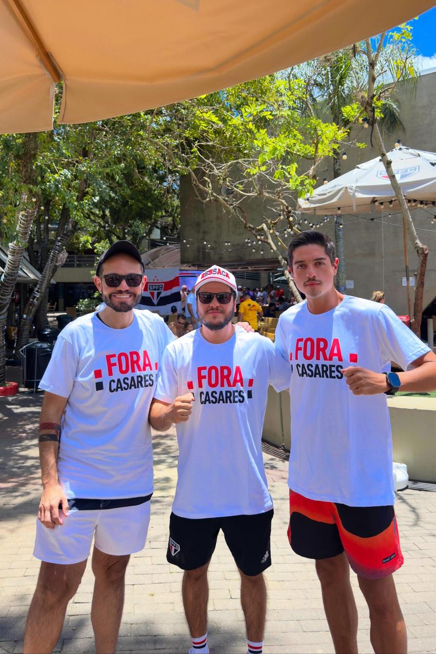 Protesto da torcida do São Paulo no Morumbis (Foto: Reprodução)