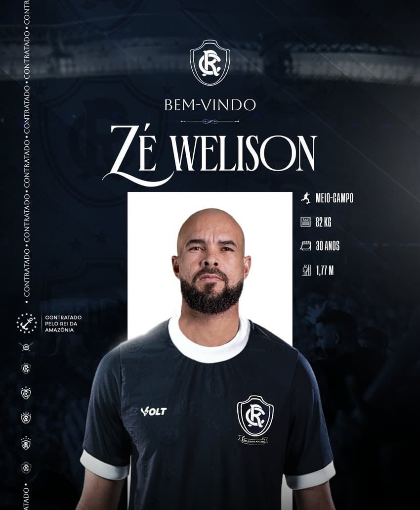 O volante Zé Welison é o novo reforço do Remo (Foto: divulgação/Remo)